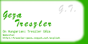 geza treszler business card